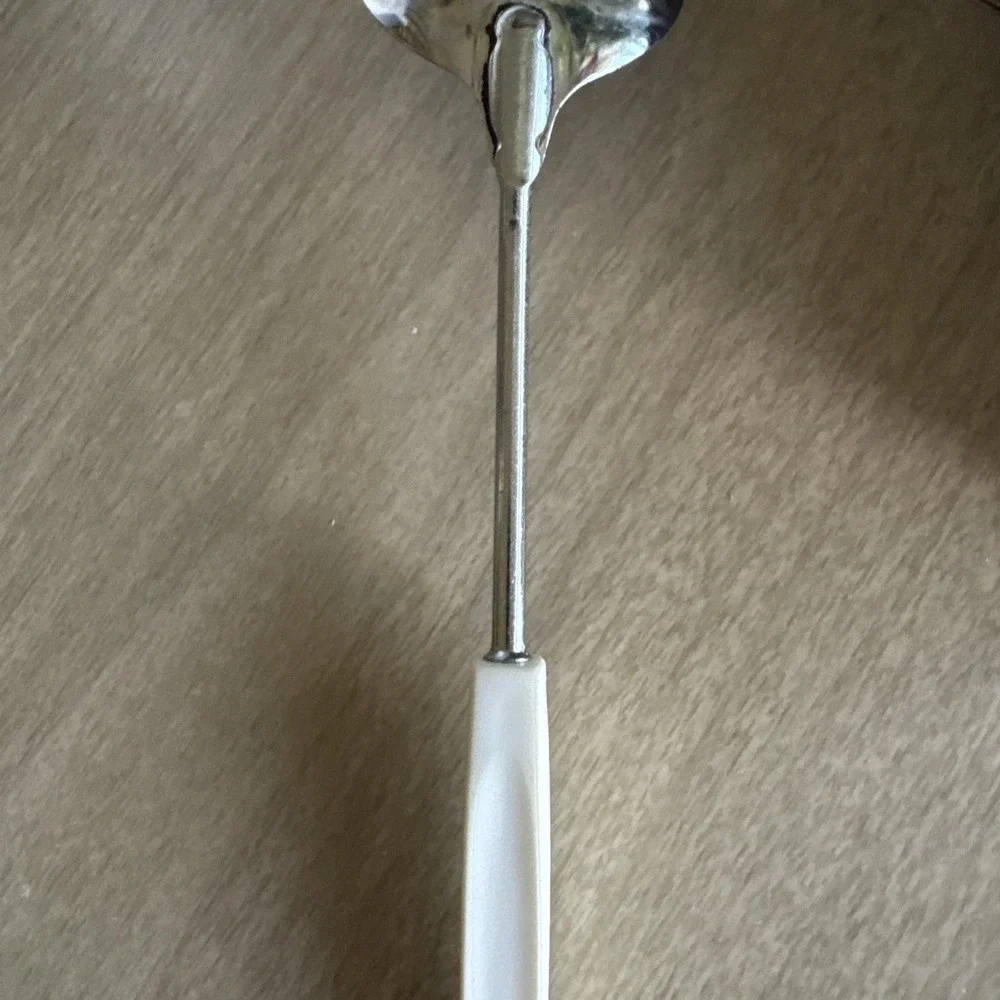 VTG Androck Chrome Plate Slotted Serving Spoon Utensil USA Stain Steel Prop